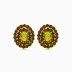 Pendientes Serenata Etérea artesanales con conjunto de gemas.