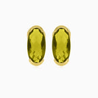 Élégance moldavite en taille ovale gradins