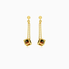 Gouttes cube en grenat Golden Glow