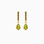 Strahlende Moldavit- und Granat-Tropfen