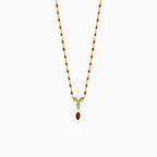 Ethereal duo women's marquise gemstone necklace