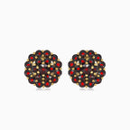 Anmutige Schritte Gelbgold-Granat-Schönheit-Ohrringe