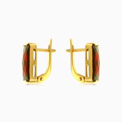 Boucles d’oreilles grappes radiantes en grenat au charisme lumineux