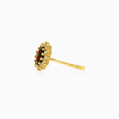Gemstone elegance gold ring