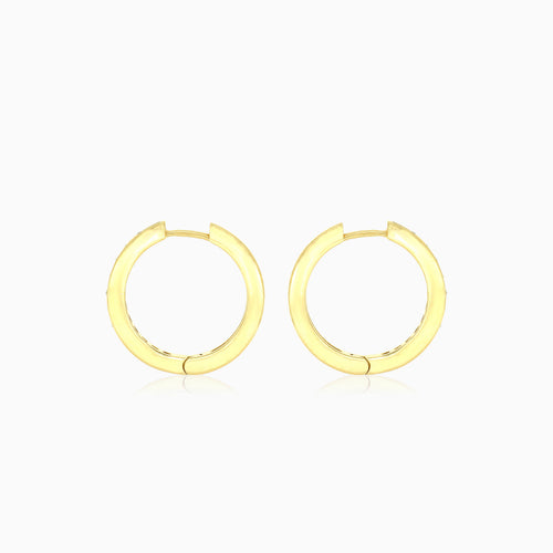 Garnet Runde Hoop-Ohrhänger mit Huggie-Verschluss