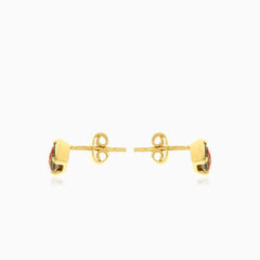 Granátové naušnicee s briliantovým brusem