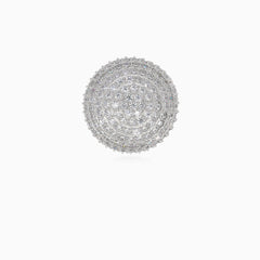 Bague élégante en argent au design d’oursin de mer