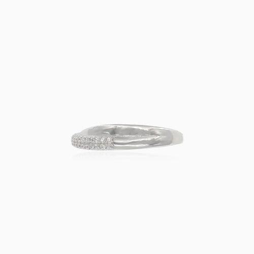 Bague femme chic design X en argent
