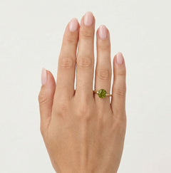 Lunar radiance round cut elegance ring