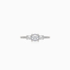 Stylish silver cubic zirconia ring