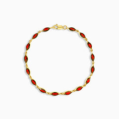 Bracelet élégant en grenat taille marquise
