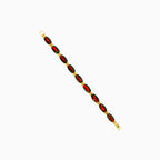 Elegant oval garnet bracelet