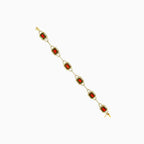 Bracelet pour femmes avec grenat taille émeraude