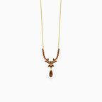 Marquise and pear garnet necklace