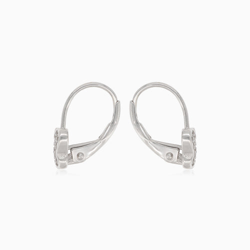 Boucles d’oreilles pendantes en argent avec papillon