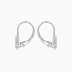 Stříbrné visací náušnice s motýlem s kubickými zirkony