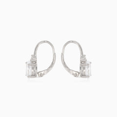 Stříbrné náušnice s oválnými a kulatými zirkony