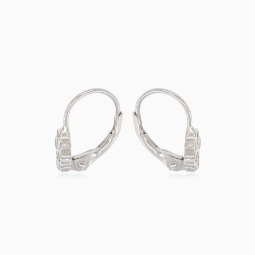 Stříbrné elegantní květinové náušnice