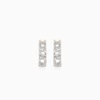 Cercles en argent avec motif chaîne