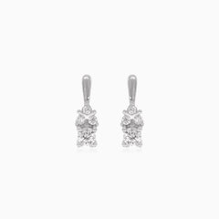 Boucles d'oreilles en argent avec détails en zirconium cubique