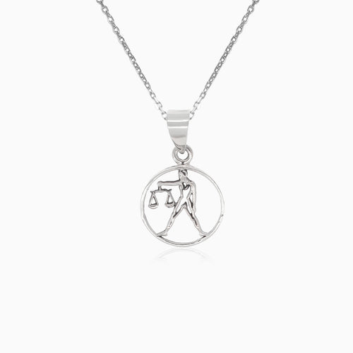 Pendentif en argent signe de la Balance