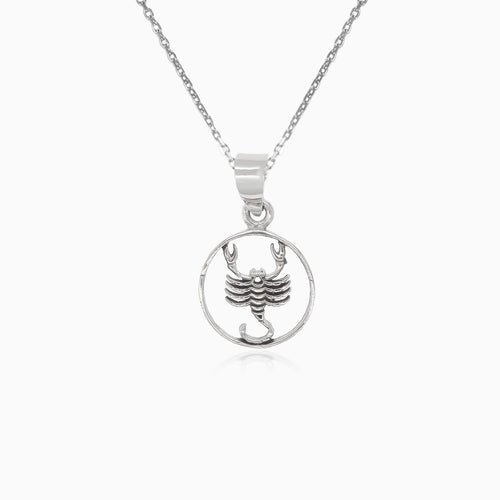 Pendentif en argent signe du Scorpion