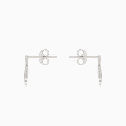 Stříbrná náušnice velrybí ploutev