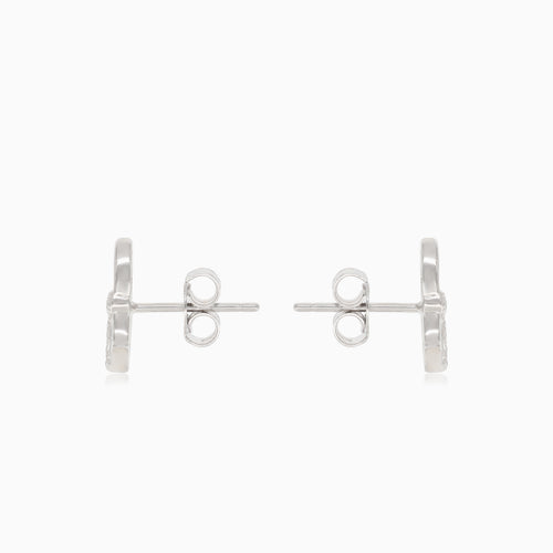 Boucles d'oreilles puces chat en argent