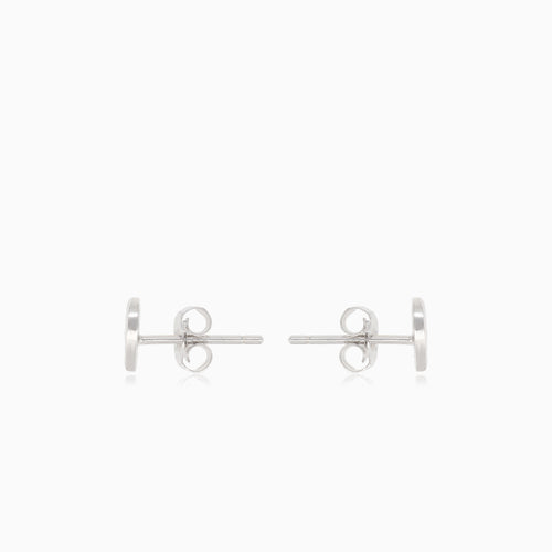 Pendientes de plata con corazón y una circonita cúbica