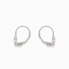 Boucles d’oreilles pendantes en argent avec cœur en zirconiums cubiques