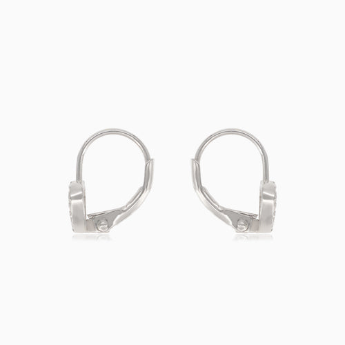 Boucles d’oreilles pendantes en argent avec cœur en zirconiums cubiques