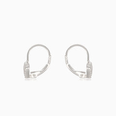 Pendientes colgantes de plata con corazón
