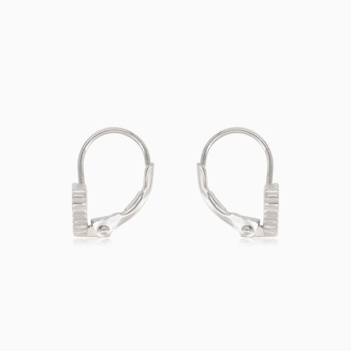 Pendientes de plata con corazón rodeados de circonitas cúbicas