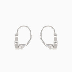 Boucles d'oreilles en argent avec deux cœurs en zirconium cubique