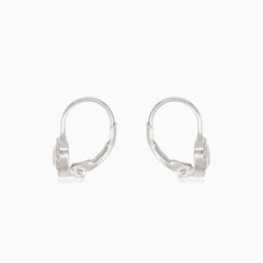 Stříbrné náušnice ve tvaru srdce se zirkony