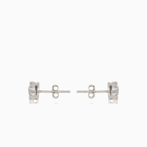 Stříbrné náušnice se středovým a okolním zirkonem