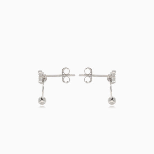 Boucles d'oreilles en argent avec anneau en forme de papillon