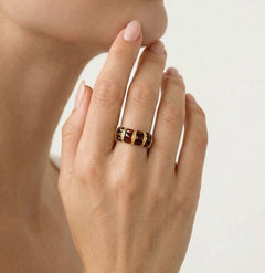 Anillo de oro Triple Radiance