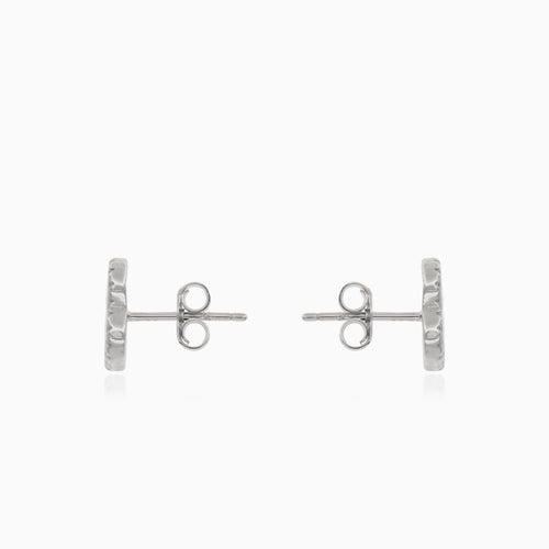 Silberne Vierblatt-Klee-Ohrringe mit Onyx