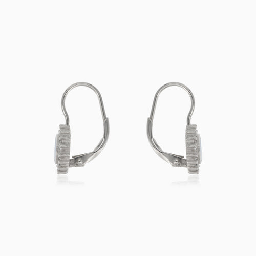 Silberne Ohrhänger mit blauem Opal