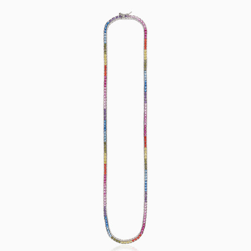 Rainbow gemstone necklace