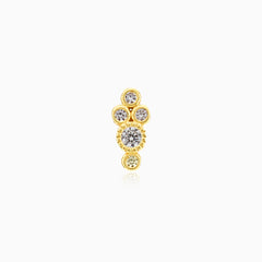 Stylish round cubic zirconia women piercing