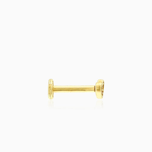 Elegantes Gold-Herz-Piercing mit Zirkonia