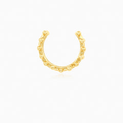 Damen eleganter Gold-Ohrclip