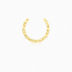 Goldener Damen-Earcuff mit Zirkonia-Akzent