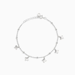 Chaîne de cheville en argent étoilée