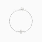 Bracelet en argent avec croix