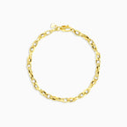Elegant polished gold chain bracelet