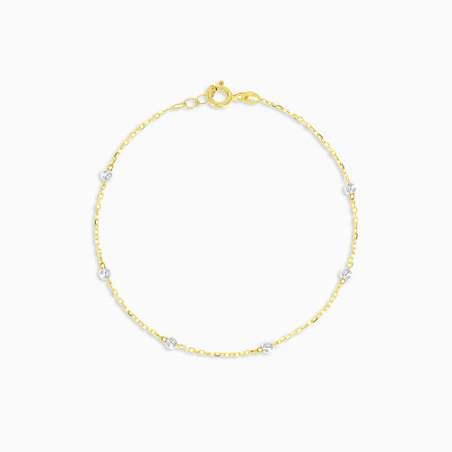 Chic two tone gold chain bracelet