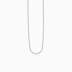 Široký stříbrný tenisový náhrdelník